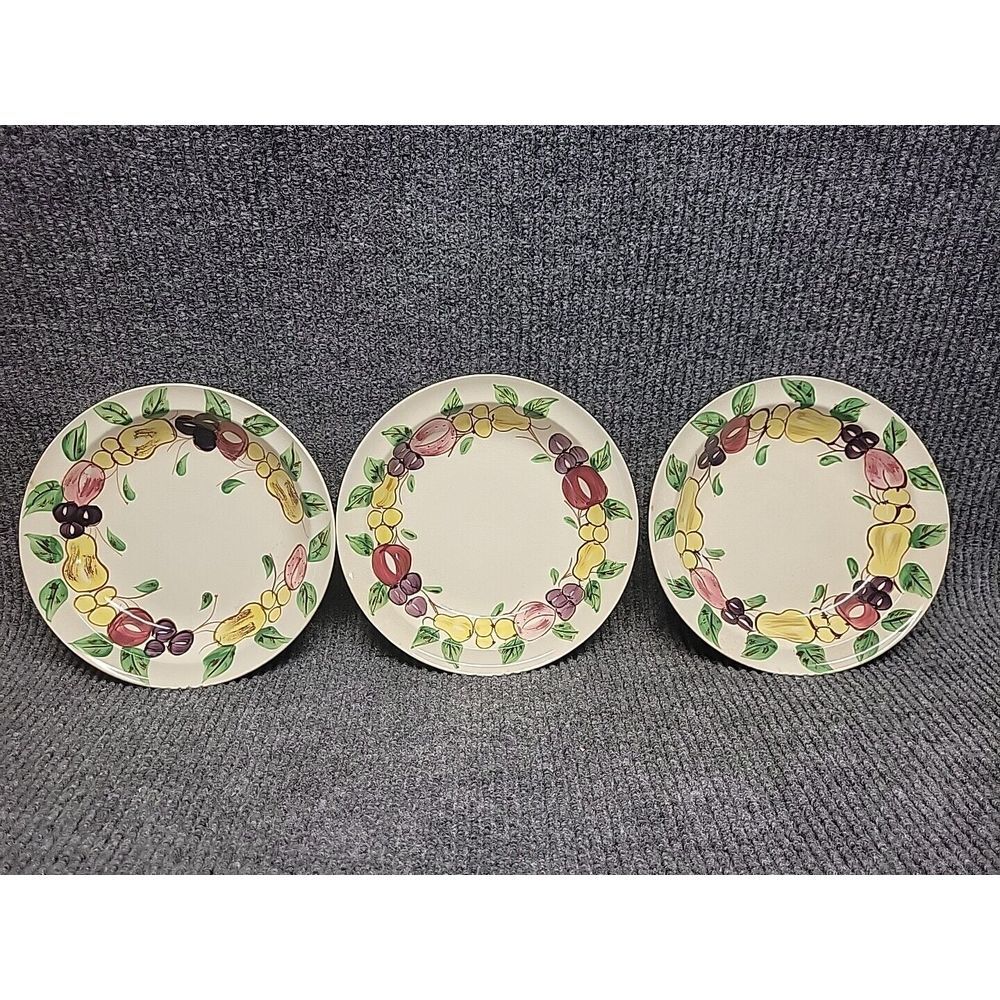 3 Pc Blue Ridge Hand‎ Painted Bowl